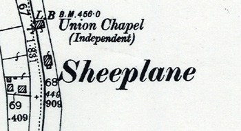 Sheep Lane or Sheeplane on a map of 1901